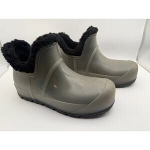 UGG Raincloud Clear Waterproof Rubber Rain Boots Shearling Lined Women’s US 9